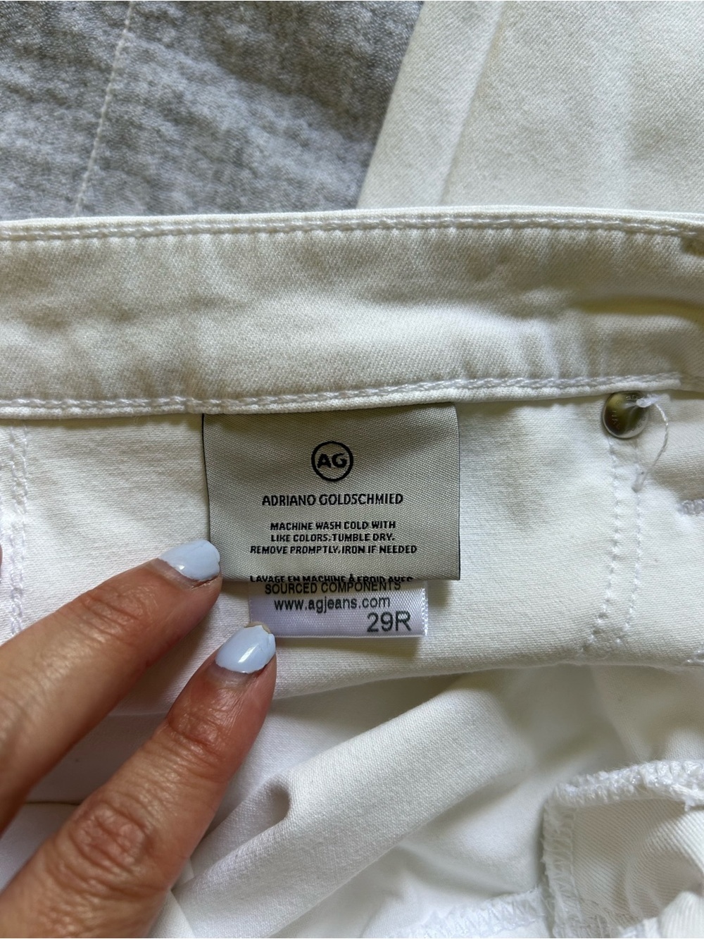 AG Adriano Goldschmid the Legging Ankle Super Skinny Jeans women size 29 R white - Picture 5 of 15